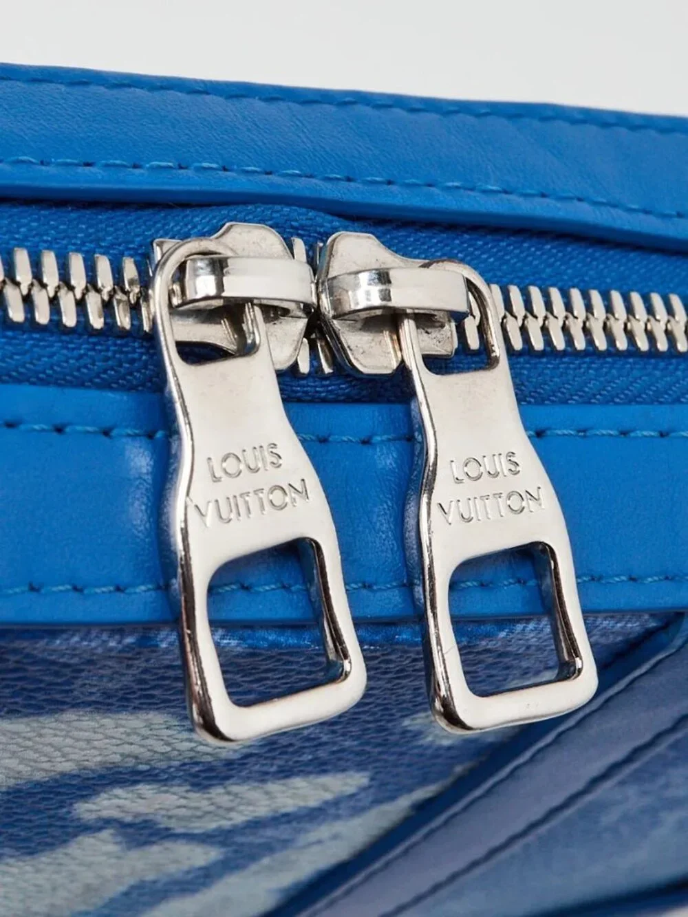 Louis Vuitton Blue Monogram Clouds Canvas Soft Trunk Wallet Bag